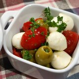 オリーブ&モッツァレラ&SDトマトの前菜